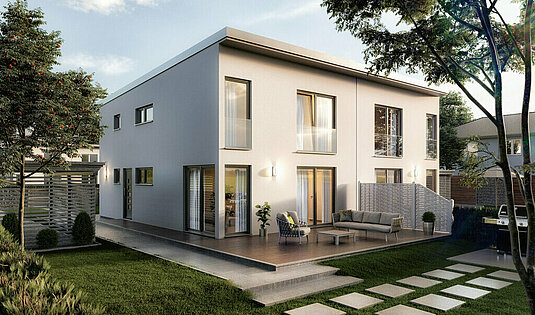 Doppelhaus-Aura-136-Pultdach-Garten
