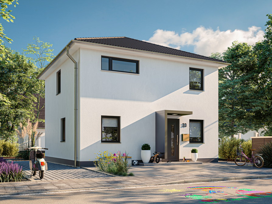 Stadtvilla_Aussenbereich_Eingang_Vordach_Spielzeug_Sonderausstattung