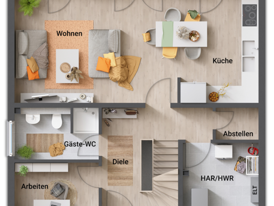 Grundriss-Einfamilienhaus-Flair-110-Erdgeschoss-Gaeste-WC-mit-Keller