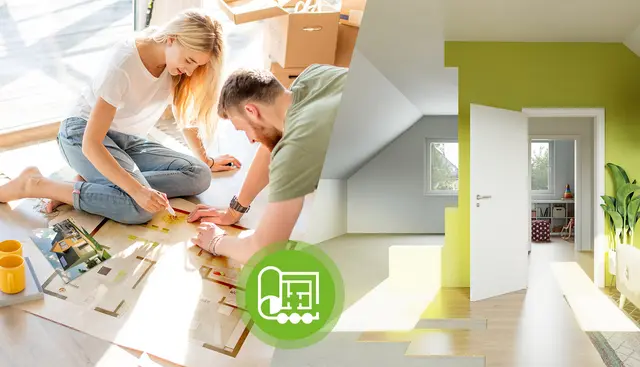 Grundriss als visuelle Basis für Projektplanung nutzen Architektonischer Grundriss als Beispiel für visuelle Strukturierung komplexer Projekte zur besseren Planung und Teamkommunikation