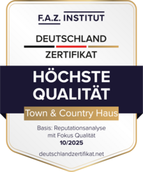 FAZ-Siegel_Hoechste Qualitaet_2025_Town & Country Haus