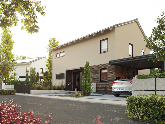 Stadthaus_Flair_152_SD_Straßenansicht Stadthaus in Magdeburg kaufen - Kundenliebling Flair 152 RE SD